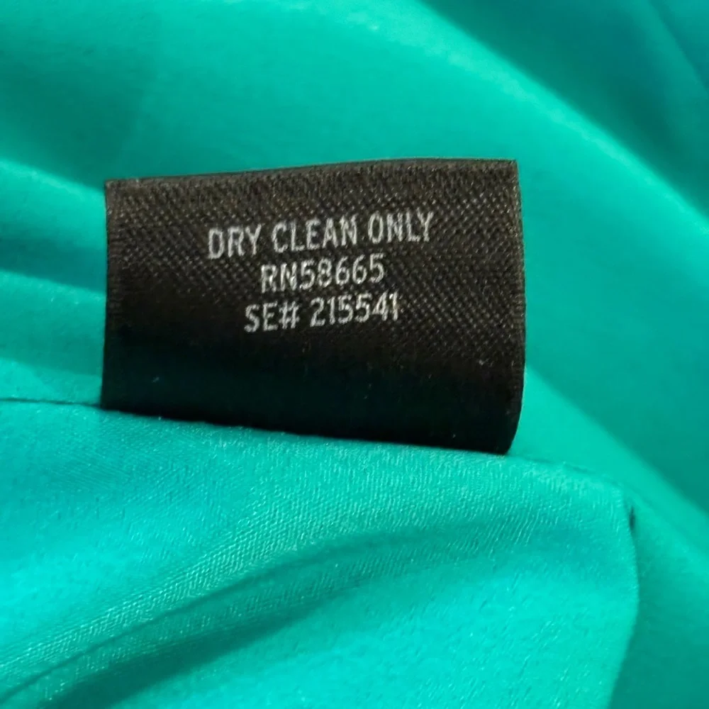 Vintage Semantiks Women’s Teal Round-Neck Button Blazer Jacket, size 10